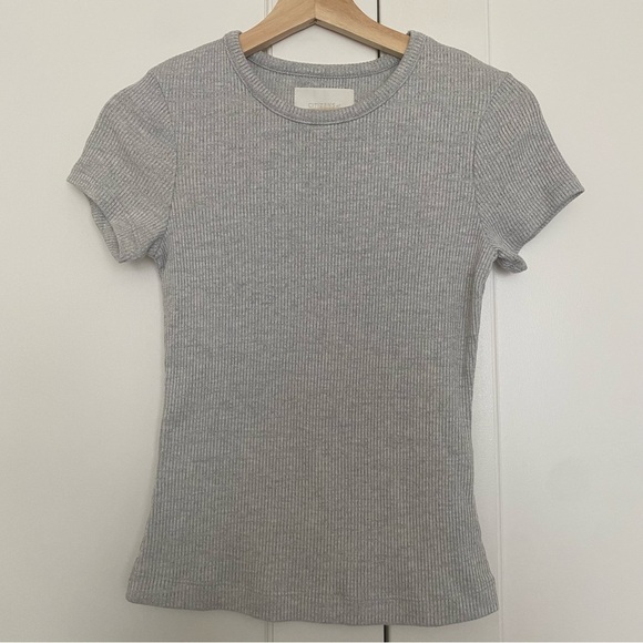 Citizens of Humanity Bree Baby Tee in Heather Grey - Picture 3 of 7